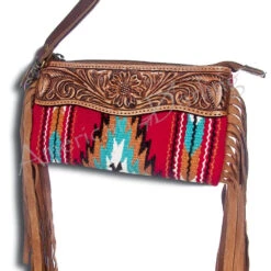 Frontier Cowboy Wear 21 American Darling Red Tooled Clutch