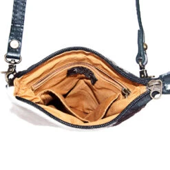 American Darling Black And White Hide Messenger Bag -Frontier Cowboy Wear 107968 I