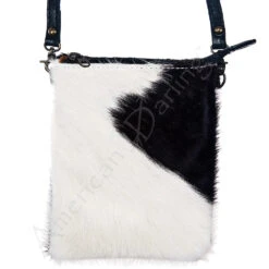 American Darling Black And White Hide Messenger Bag -Frontier Cowboy Wear 107968 z