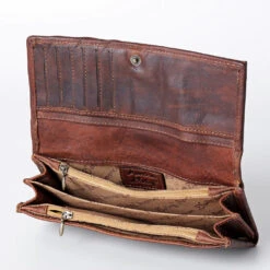 American Darling Tooled Buckstitched Clutch -Frontier Cowboy Wear 124880 G