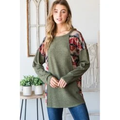 Solid And Aztec Top With Stitch Detail -Frontier Cowboy Wear 17190248 25c3a4cf 6334 4ac2 bca2 11da52f55d51 1