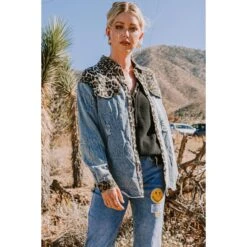 Mixed Print Breast Pocket Washed Jacket -Frontier Cowboy Wear 17278902 4086359f 2f4a 42ed 800b c7f4ca1e8730