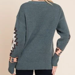 Aztec Weave Long Sleeve Knit Sweater -Frontier Cowboy Wear 17371274 62cbb8cf a1b8 4c5e 9442 42acf3d5bdaf