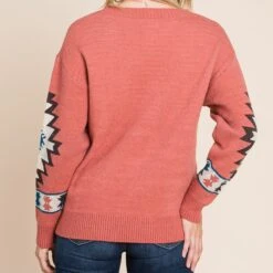 Aztec Weave Long Sleeve Knit Sweater -Frontier Cowboy Wear 17371274 f0323b11 cbc6 40e7 8e1b da18ebede144
