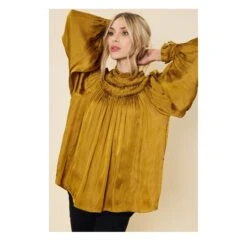 Solid Ruffled Satin Long Sleeve -Frontier Cowboy Wear 17405072 041df696 7f2d 4ae5 a0c1 0eeedd32effa