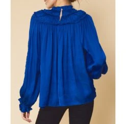 Solid Ruffled Satin Long Sleeve -Frontier Cowboy Wear 17405072 538324ce 2d41 40dd ba28 f8bf96283a02
