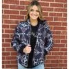 Pendleton Alamosa Diamond Peak Black & Grey Fitted Coat