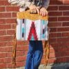 American Darling White Aztec Fringe Purse 2 American Darling White Aztec Fringe Purse -Frontier Cowboy Wear 20230209 134440