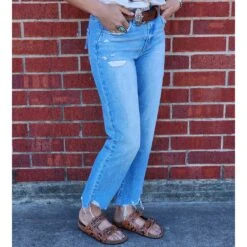 Flying Monkey Angie High Rise Straight Leg Crop Jean -Frontier Cowboy Wear 20230215 103334