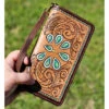 American Darling Turquoise Blossom Wallet/Wristlet