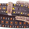 Women's Brown Gator Rhinestone Studded Belt -Frontier Cowboy Wear 6016 brown