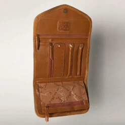 American Darling Tan Jewelry Travel Case -Frontier Cowboy Wear ADBGA250F E
