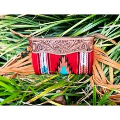 American Darling Red Tooled Clutch -Frontier Cowboy Wear ADBGZ157DAR2