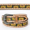 American Darling Tooled Sunflower Belt -Frontier Cowboy Wear ADBLF102