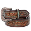 American Darling Brown Turquoise Dot Belt -Frontier Cowboy Wear ADBLF110