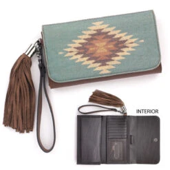 Women's Brown Zapotec Clutch Wallet