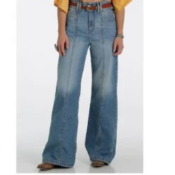 Cruel Girl Light Stone Wash Wide Leg Jean