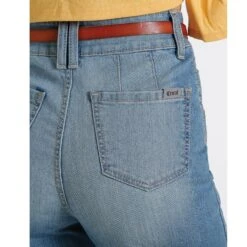 Cruel Girl Light Stone Wash Wide Leg Jean -Frontier Cowboy Wear CB19154001 4