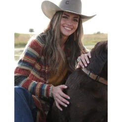 Cruel Girl Navy/Rust/Tan Duster -Frontier Cowboy Wear CWK7408001 3