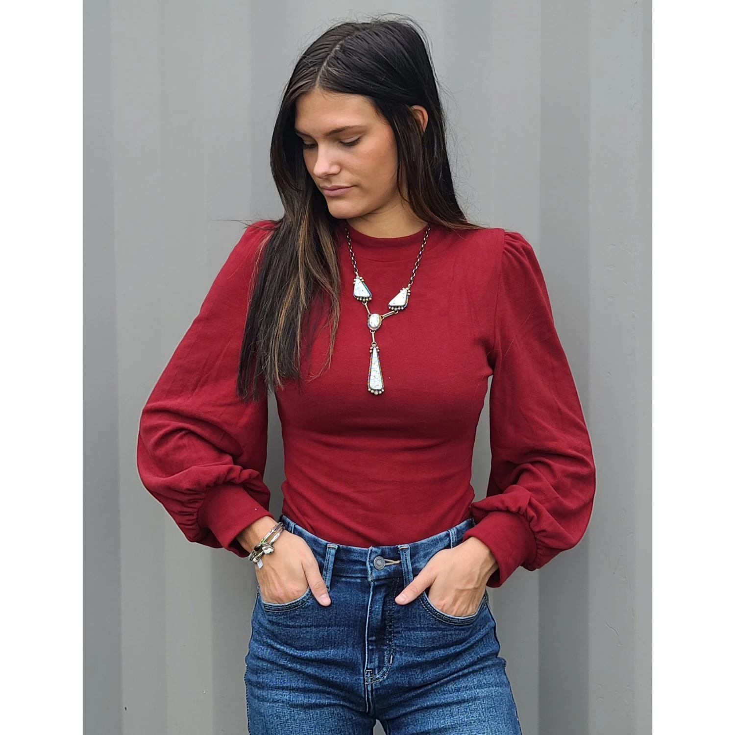 Puff Sleeve Body Suit - Available In Black, Off White, & Wine 7 Puff Sleeve Body Suit - Available In Black, Off White, & Wine - Image 5