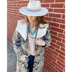 Powder River Southwest Long Wool Coat -Frontier Cowboy Wear IMG 2514 4edcb50d ad28 4f29 a299 c9a4fa438115