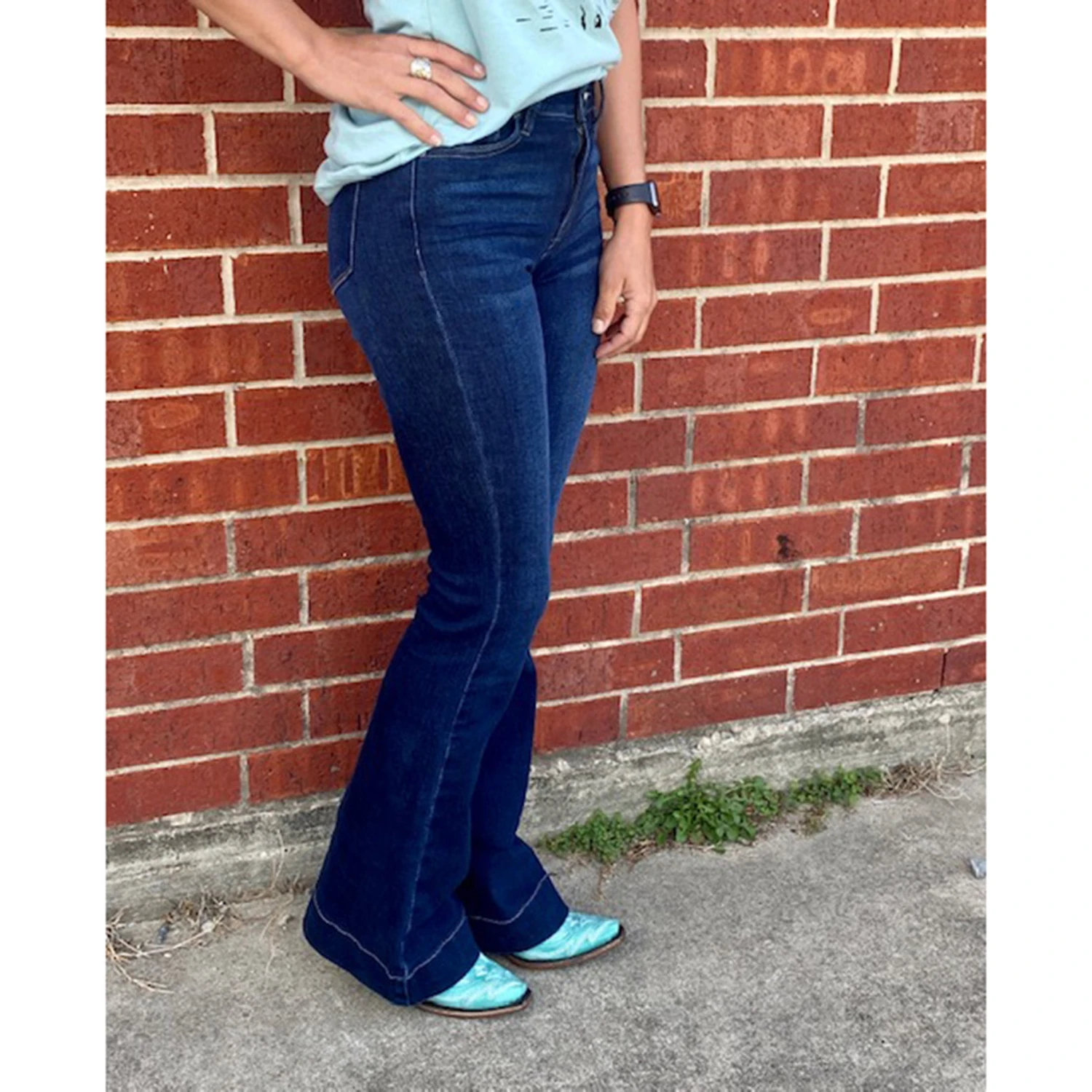 KanCan Maven Dark High Rise Trouser 4 KanCan Maven Dark High Rise Trouser - Image 2