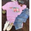 Floral Oklahoma Lavender Tee -Frontier Cowboy Wear IMG 7219