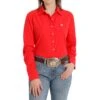 Cinch Women's Red Arena Flex Shirt -Frontier Cowboy Wear MSW9163012