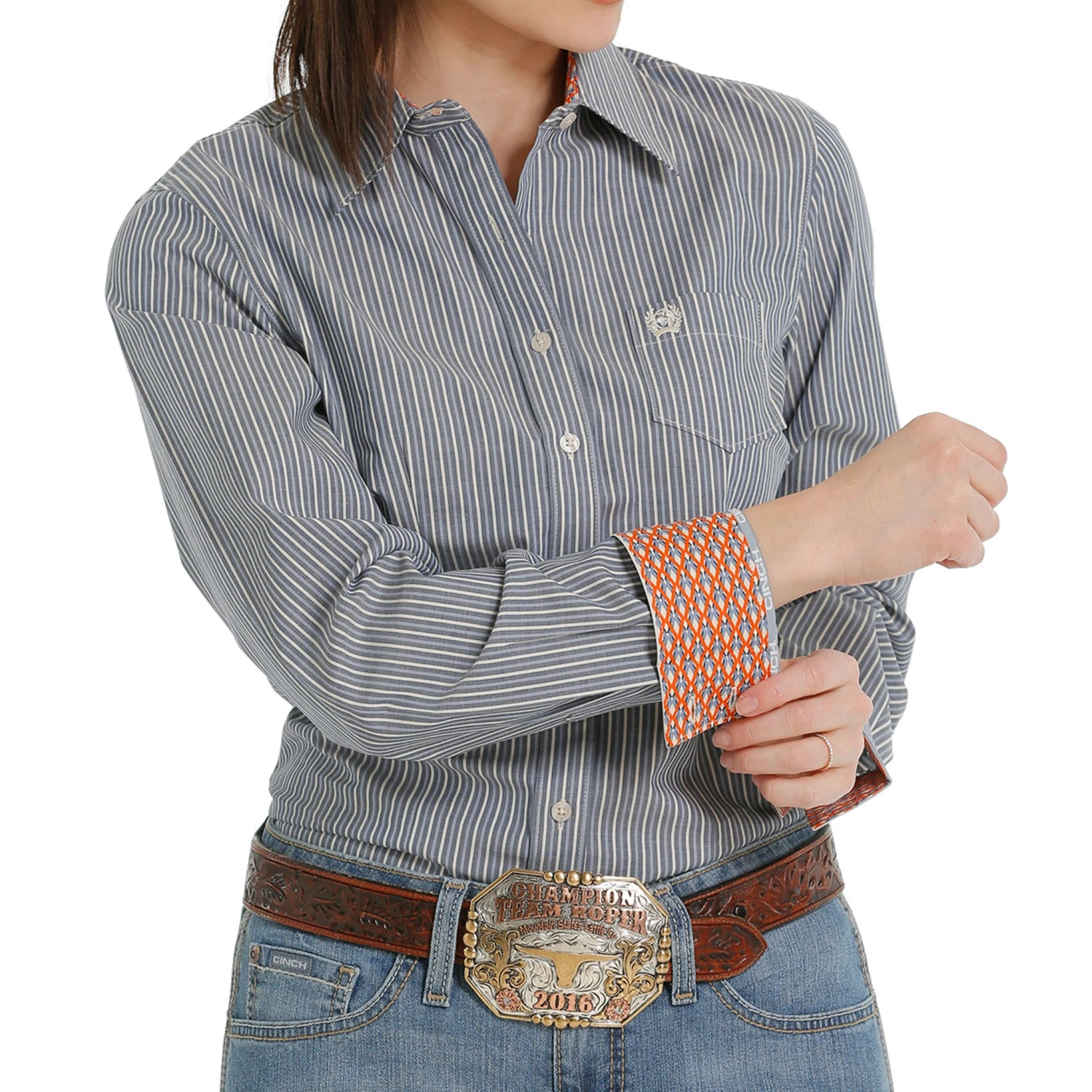 Cinch Light Blue Stripe Shirt 5 Cinch Light Blue Stripe Shirt - Image 3