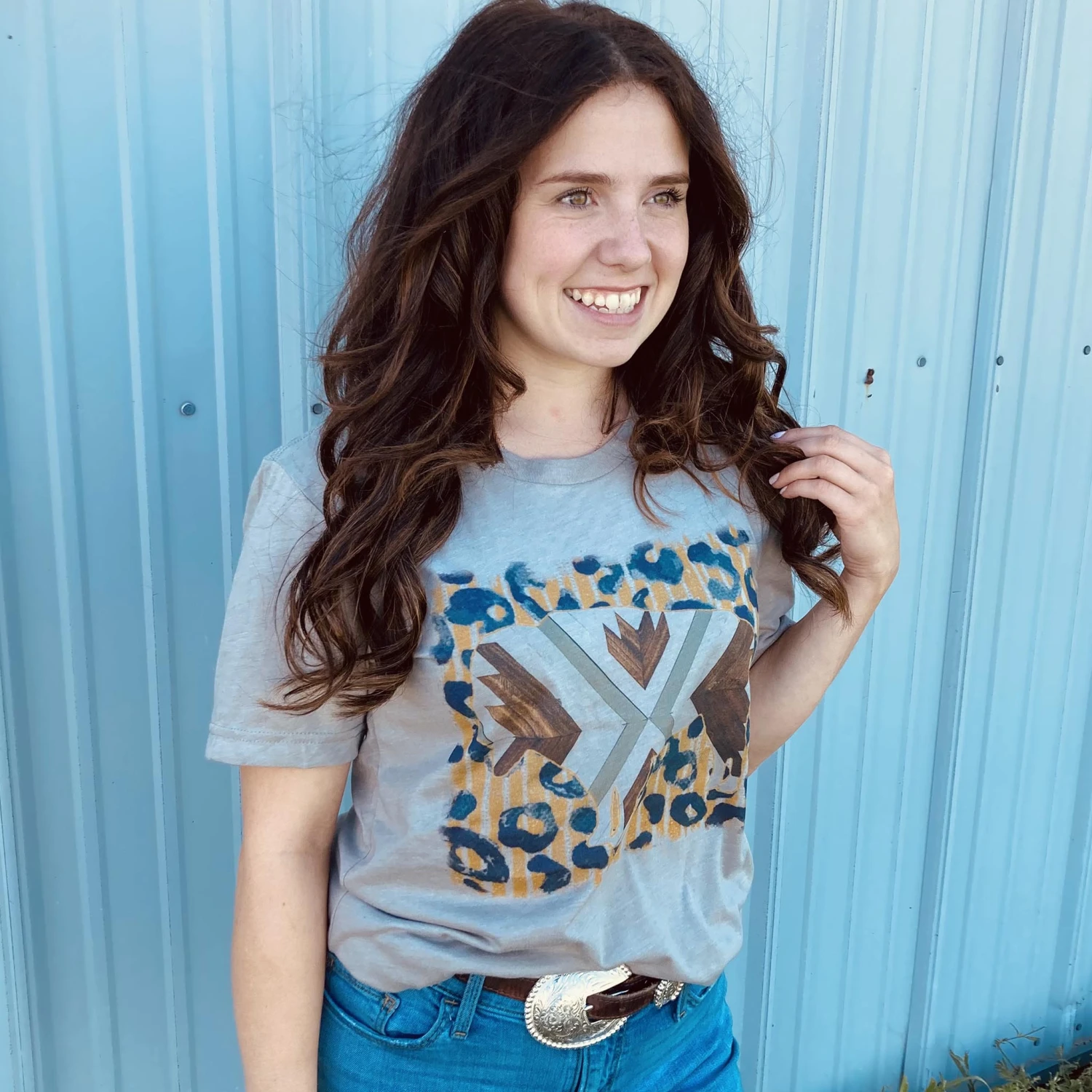 Mustard Leopard Buffalo Tee 4 Mustard Leopard Buffalo Tee - Image 2