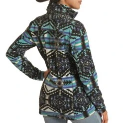 Powder River Black Aztec Pullover -Frontier Cowboy Wear PRWO91RZXV A