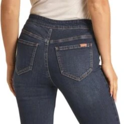 Rock & Roll Cowgirl Dark Wash Flare Jeans 7 Rock & Roll Cowgirl Dark Wash Flare Jeans -Frontier Cowboy Wear RRWD6PR0S9 B 91510 1