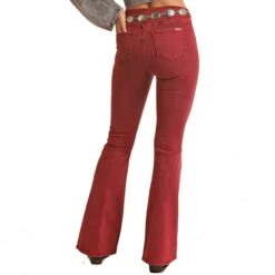 Rock & Roll Cowgirl Windsor Wine Flare Jean -Frontier Cowboy Wear RRWD6PRZR0 B