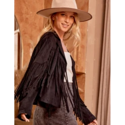Black Suede Fringe Jacket -Frontier Cowboy Wear Screenshot2022 09 24115134
