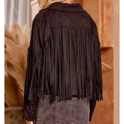 Black Suede Fringe Jacket -Frontier Cowboy Wear Screenshot2022 09 24115156
