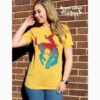 Rowdy Mustard Bowie Bronc T-Shirt -Frontier Cowboy Wear bowie bronc