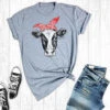 Red Bandanna Cow Grey T Shirt -Frontier Cowboy Wear cow bandana grande 3c852392 c8f7 4dcb adfd 4df35e2afa0c