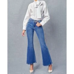 KanCan Vida High Rise Flare Jean -Frontier Cowboy Wear kc7123m 2 3