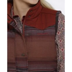 Cinch Woman's Twill Quilted Vest -Frontier Cowboy Wear mav9884003 3 1802 detail