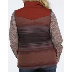 Cinch Woman's Twill Quilted Vest -Frontier Cowboy Wear mav9884003 4 440 detail