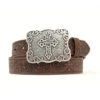 Nocona Women's Brown Tooled Cross Belt 2 Nocona Women's Brown Tooled Cross Belt -Frontier Cowboy Wear n3483802