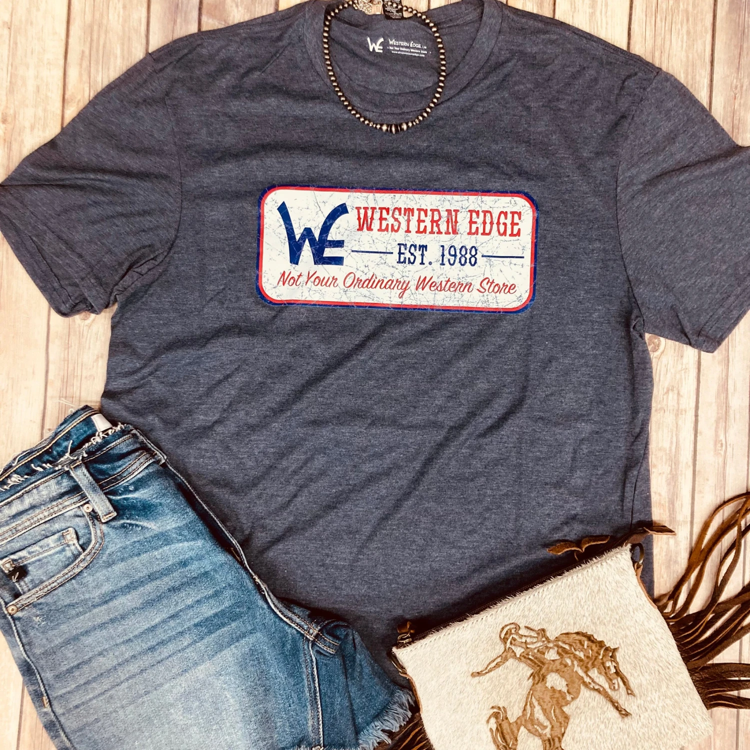 Western Edge Navy Logo Tee 3 Western Edge Navy Logo Tee