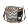 Black And White Chevron Hide Cross Body Purse -Frontier Cowboy Wear s 1283 1